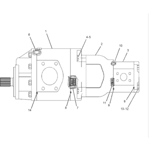 7081H00050 708-2K-00014 PUMP FOR PC4000