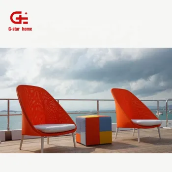 Wholesale Modern Aluminium Frame High Back Outdoor Single Sofa Patio Garden Lounge Chair