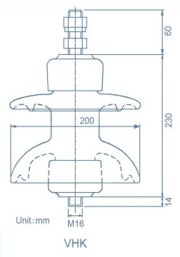 20KV VHK High Voltage Porcelain Insulator