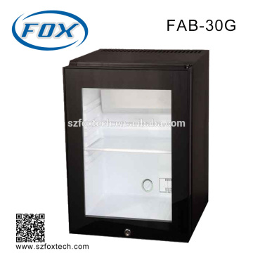 30L hotel glass door mini bar fridge for hotel guest room