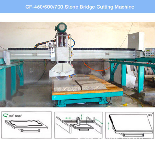 Professional CNC Bridge Saw for Stone Cutting: 3500mm Slab Size, 45 Degree Capabilities - Ideal for Granite and Marble Work