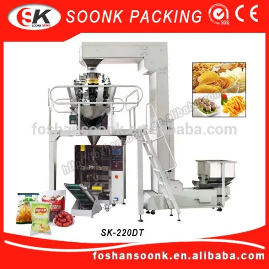 Weighing Automatic Potato Chips Snack / Cashew Nut Packing Machine