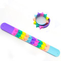 Spike Shape Food Grade Silicone Bracelets para crianças