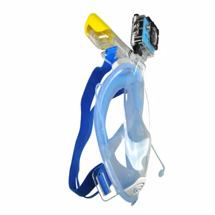 Full face snorkel mask with go pro mount
