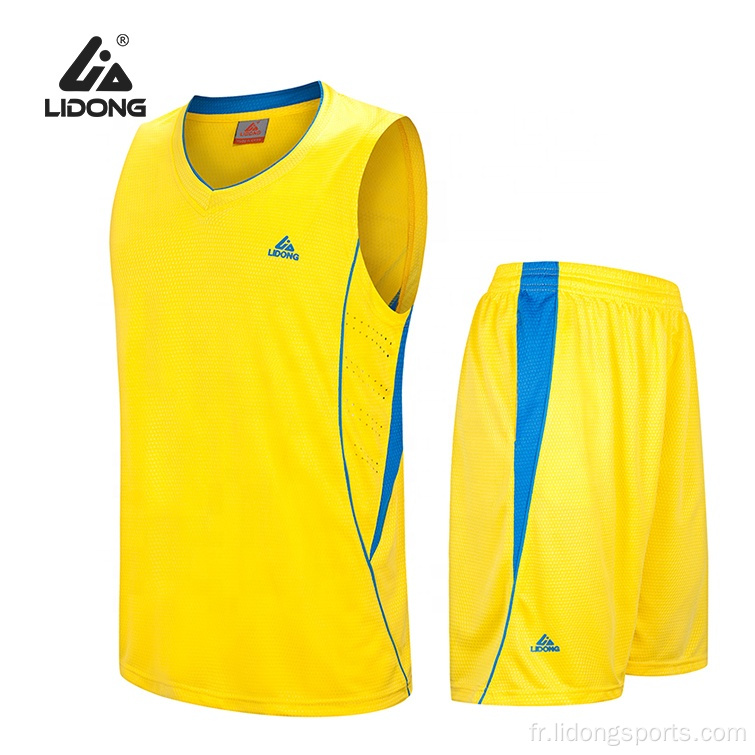 Couleur verte Portez 100 uniformes de basket-ball en polyester