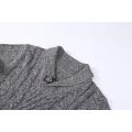 Men's Knitted Cable AB Yarnt Shawl Collar Pullover