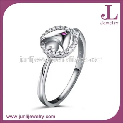 Silver Wedding Ring Bling Cubic Zircon Silver Ring 925 Sterling Silver Ring
