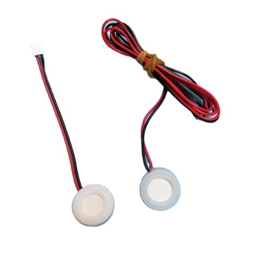 GINPERTEC PIEZO 세라믹 초음파 분무기 디스크 - 1.7MHz, 90mm 케이블이있는 25mm 직경
