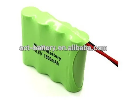 4.8V ni-mh battery pack AA size 4.8v pack 1800mAh