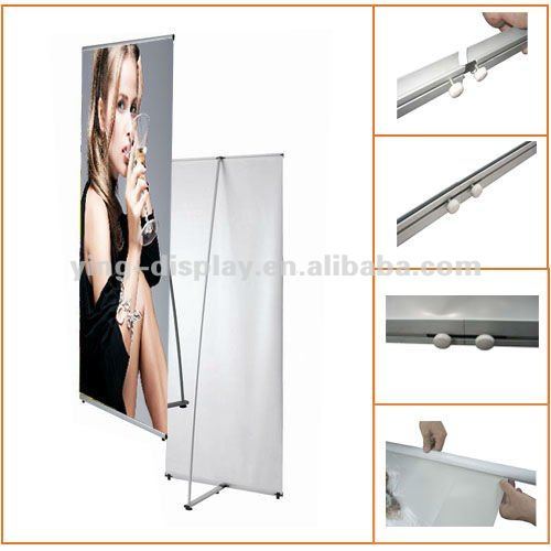 Good Quality Hot Sale L Banner Display Stand for Advertising