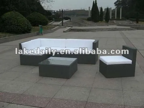 Modern outdoor sectional sofa set with chair and coffee table