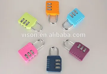 Colorful travel luggage lock 3-dial digital code lock electronic lock