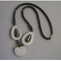 Collier de coquille de perle d&#39;hématite