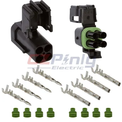 Delphi Weather Pack 2-Row 4-Way Sealed Male Automotive Waterproof Wire Connector 12015798