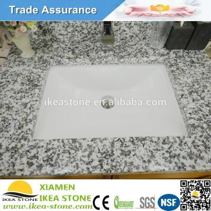 Cheap Pricing Blanco Taupe Granite Bathroom Vanity Tops With Sink