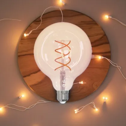 Large-Screen Spiral Bulbs for Immersive Lighting Decor