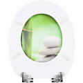 MDF Toilet Seat Soft Close in bamboo pattern