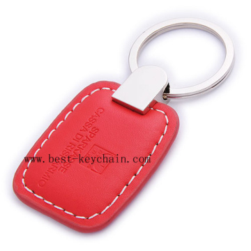 Custom Stamp Logo Promotional PU Leather Key Chain (BK21490)