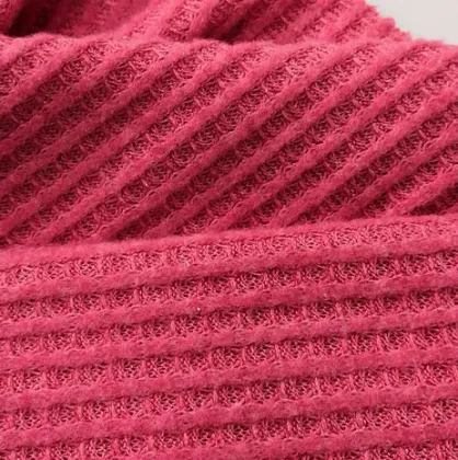 polyester rayon waffle jacquard knitting fabric