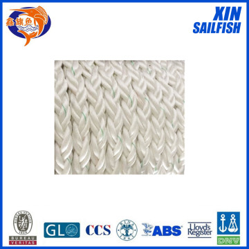 8 strand white color pp ship mooring rope