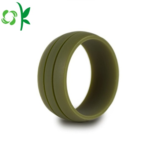 Bague de fiançailles de mariage en silicone de couleur unique couche