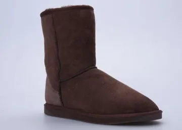 Double Face Sheep Skin Mens Winter Snow Boots Custom