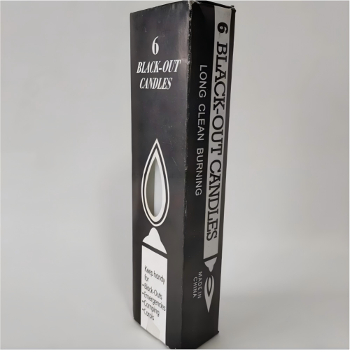 Black Out Box Lebanon Household Wax White Candles