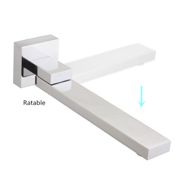 Swivel Wall Mounted Chrome Brass Bathtub Water Spout