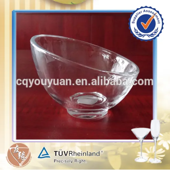 130ml small salad ice cream slant glass cup clear glass decorative glass bowl