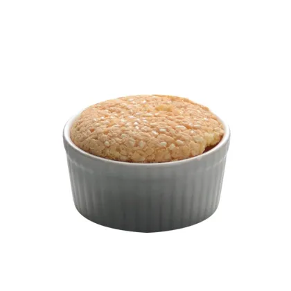 Nordic Pudding Mould Souffle Bowl Set - Nonstick White Ceramic Bakeware