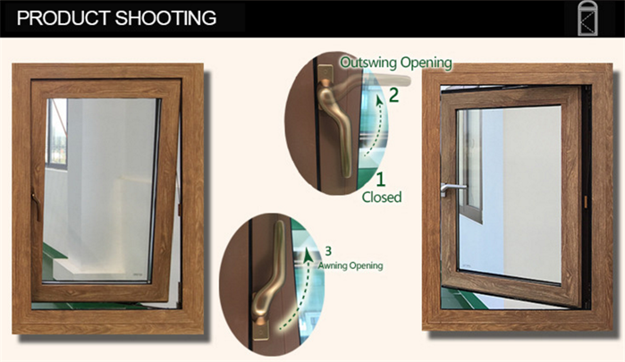 opening method of outswing awning window
