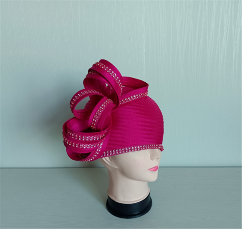 Kvinnors snygga Polyester Satin Ribbon Millinery Church Hats