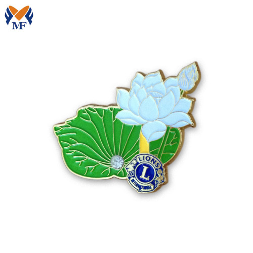 Pin de la solapa de broche de forma personalizada de flores de metal