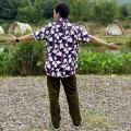 Baju bunga musim panas vintaj kemeja Hawaii yang longgar