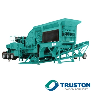 Stone Crushing and Screening Plant, 300T/H Rubber-tyred Jaw Crusher Mobile Station
