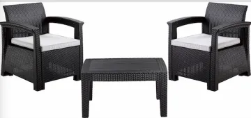 2 Seaters Outdoor Plastic Sofa Set