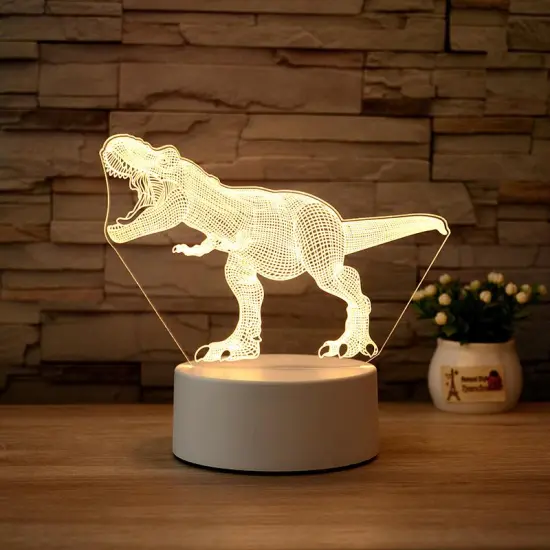 LED Creative 3D Illusion Anime Acrylic Table Lamp for Kids' Room Decor