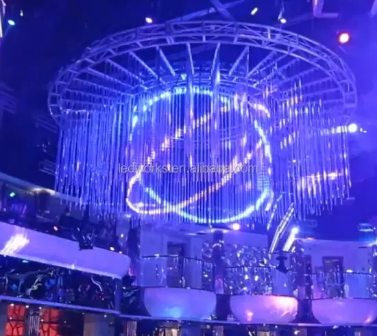 DMX 3D Clear Tube Meteor Shower Light for Night Club