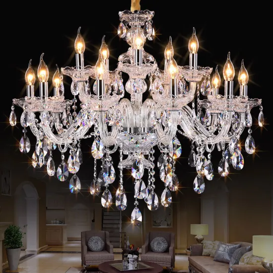 Modern American Villa LED K9 Luxury Pendant Light Chandelier