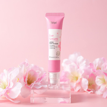 Wholesale Cherry Blossom Eye Serum Roller - 15ml Smooth Anti-Wrinkle Aging Eye Cream to Lighten Dark Circles
