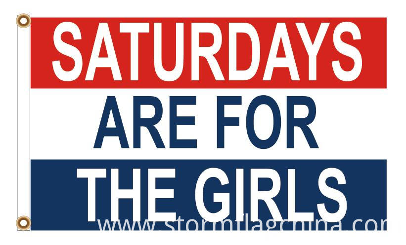 Saturday are for the girls flag