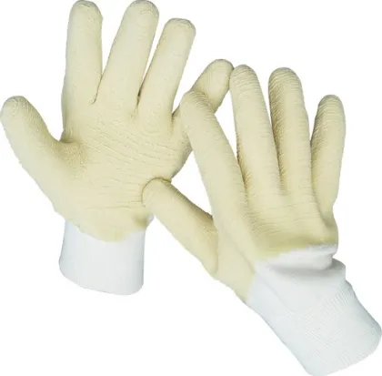 Latex palm coated nylon working gloves