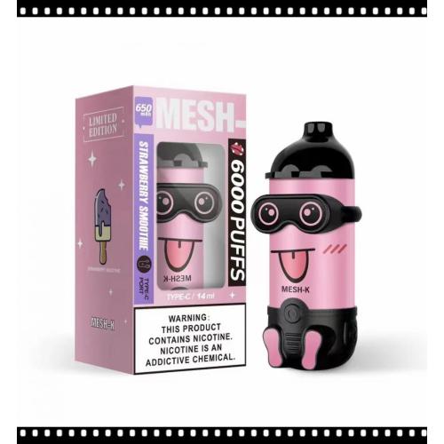 Mesh-k original 6000 bocanadas desechables vape al por mayor