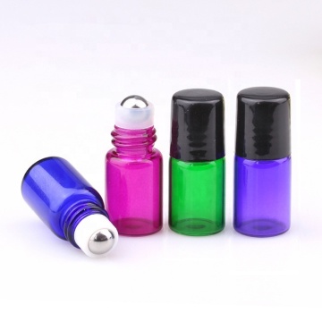 Amber Roll-On Bottles - Cosmetic Bottles in Blue, Pink, Green, Purple (1ml-10ml)