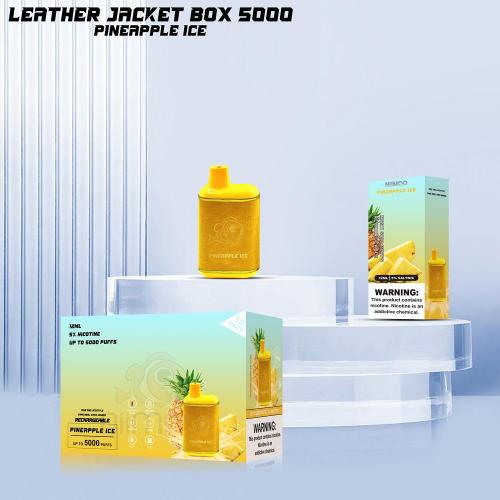 HQD Disposable Vape Brand Leather Jacket Box Mesh Vape 5000 Supplier