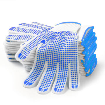 Hot Sale PVC Single Side Dotted Cotton Knitted Work Safety Gloves