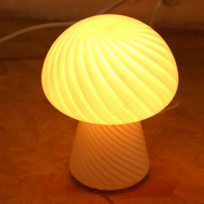 The striped mushroom table lamps
