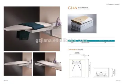 Jayna wall mounted folding ironing board for wardrobe