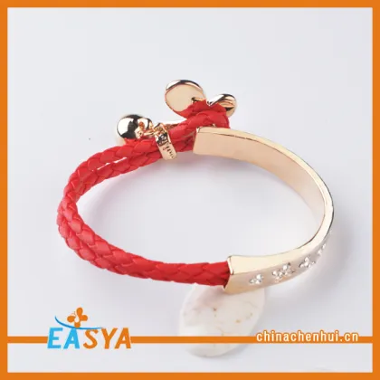 OEM Design Red Rope Bracelet With Metal