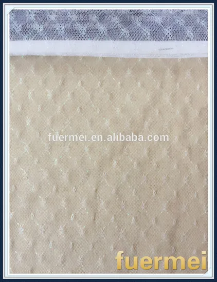 100% polyester high quality shining jacquard mesh fabric